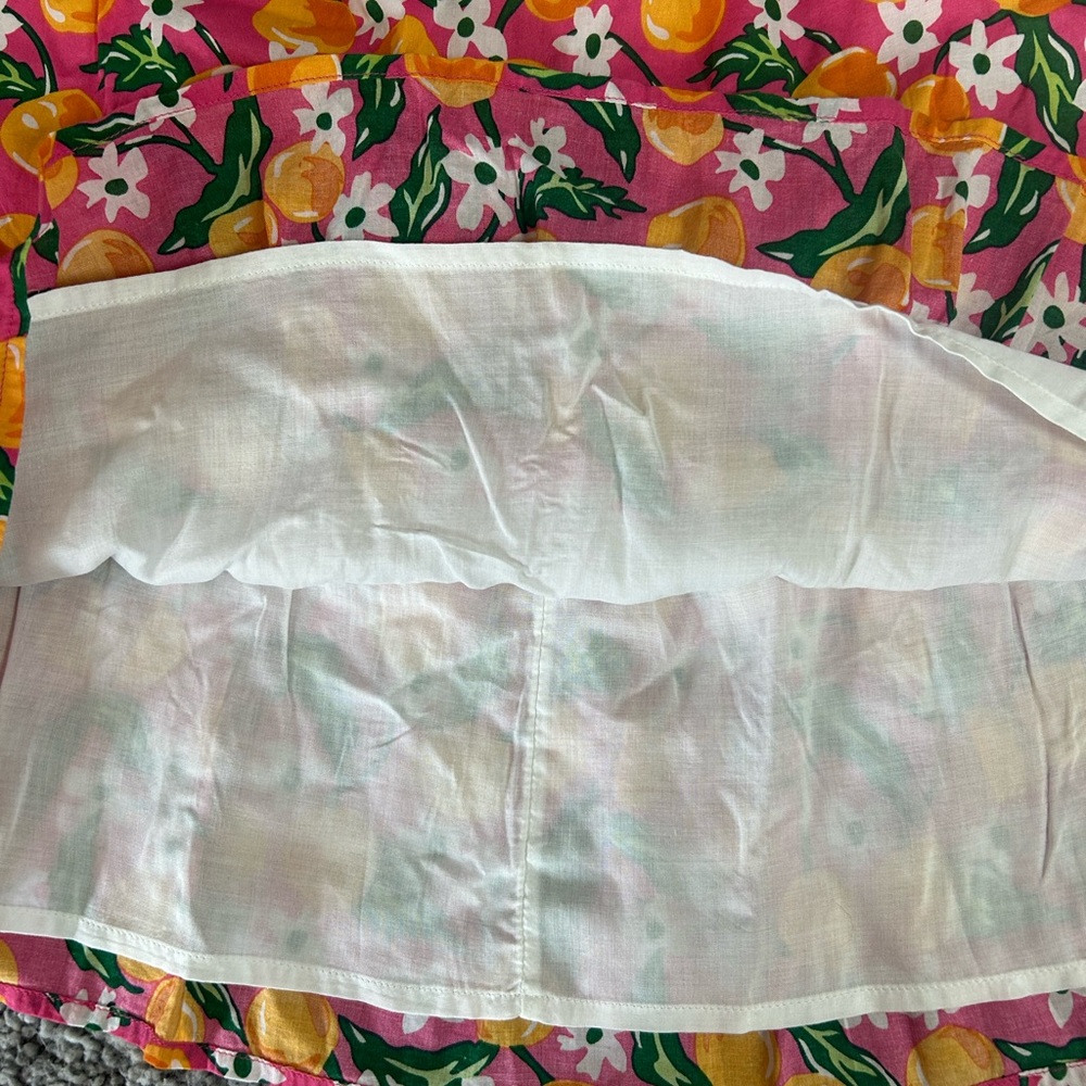 Draper James Orange Blossom Smocked Dress with Pockets Size Medium - Picture 7 of 12